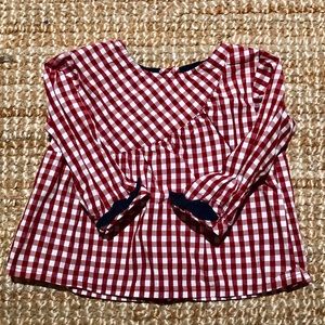 Zara Gingham Shirt Red 9-12 months